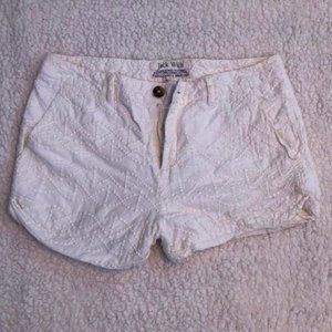 jack wills white patterned shorts